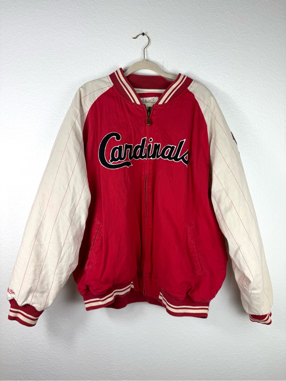 ST LOUIS CARDINAL Baseball Jacket Mitchell & Ness 1904 Bomber Coat vintage 2XL